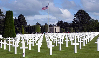 crosses at American cemetery